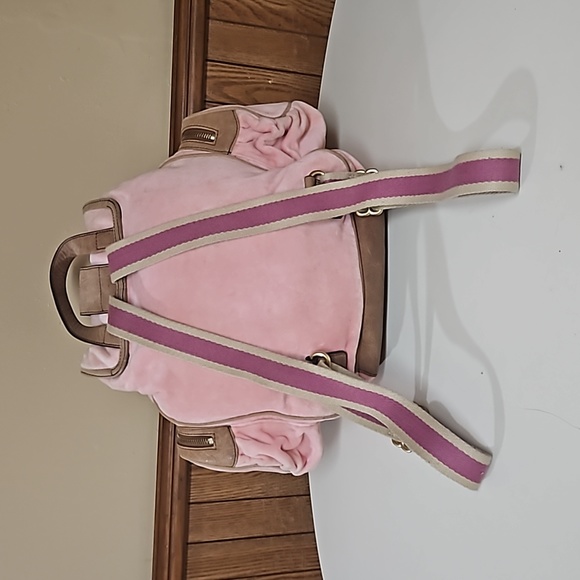 Juicy Couture y2k Vintage Velour and Leather Backpack Bag main image 12